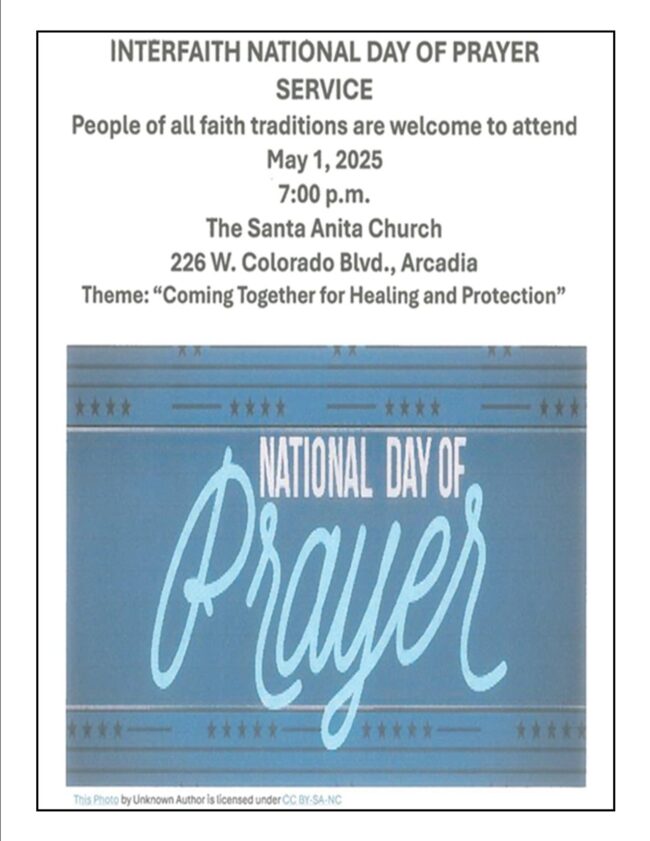 Santa Anita Church celebrates National Day of Prayer on May 1