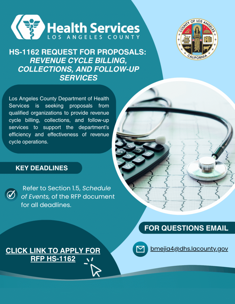 health department request for proposals revenue cycle billing flyer