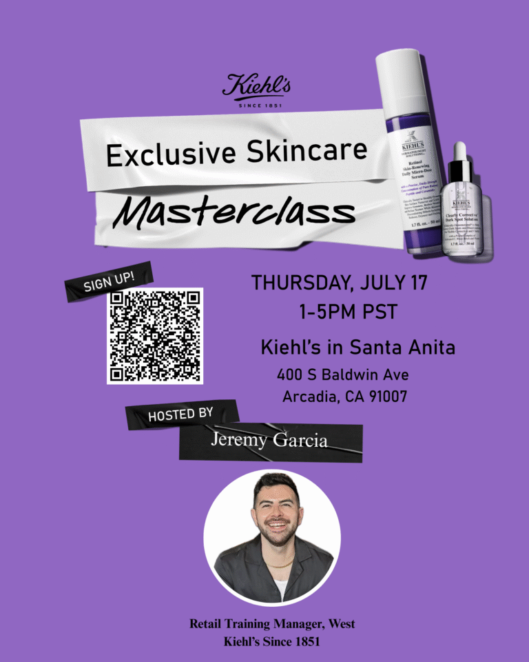 exclusive skincare masterclass at Kiehl's