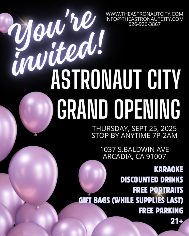 Astronaut City grand opening flyer for September 25th