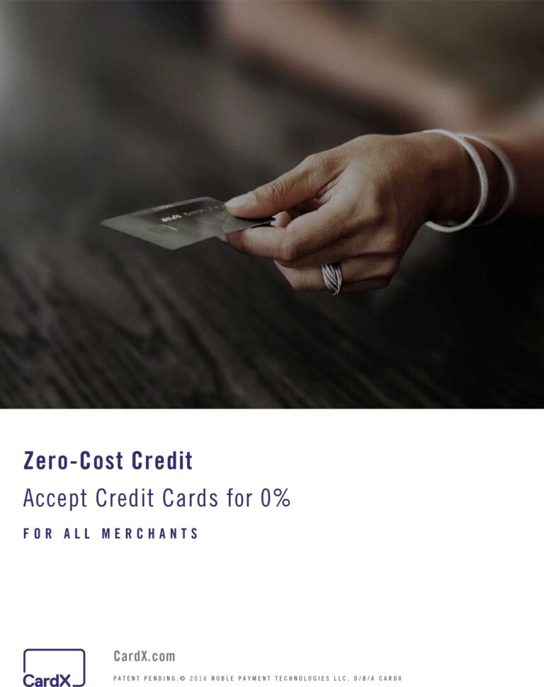 CARDX zero cost credit flyer