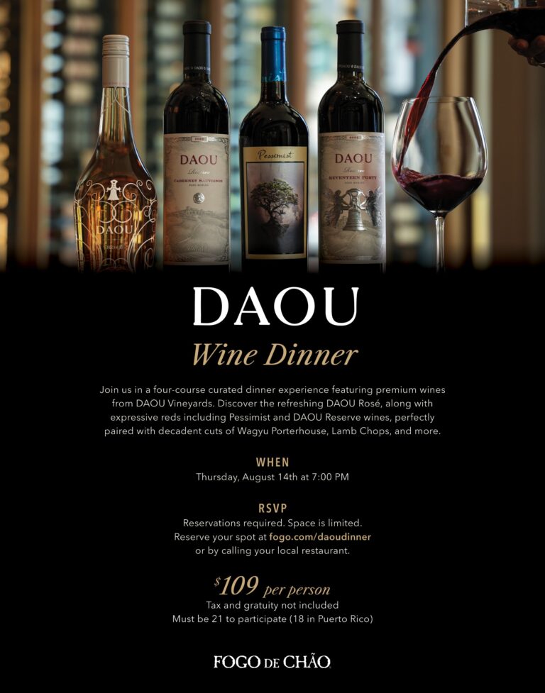 Fogo de Chao Daou wine dinner on August 14th