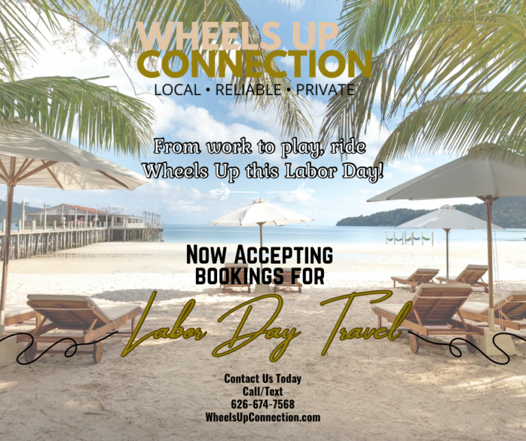 Wheels UP labor day travel poster