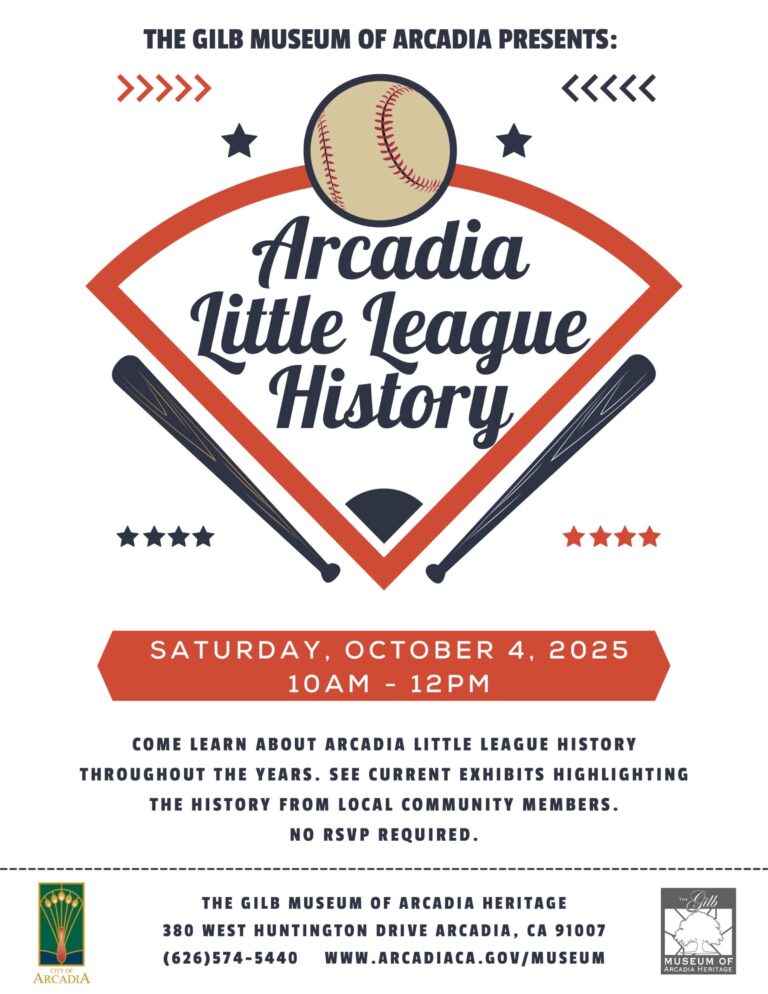 Arcadia Little League history presentation at the Gilb Museum