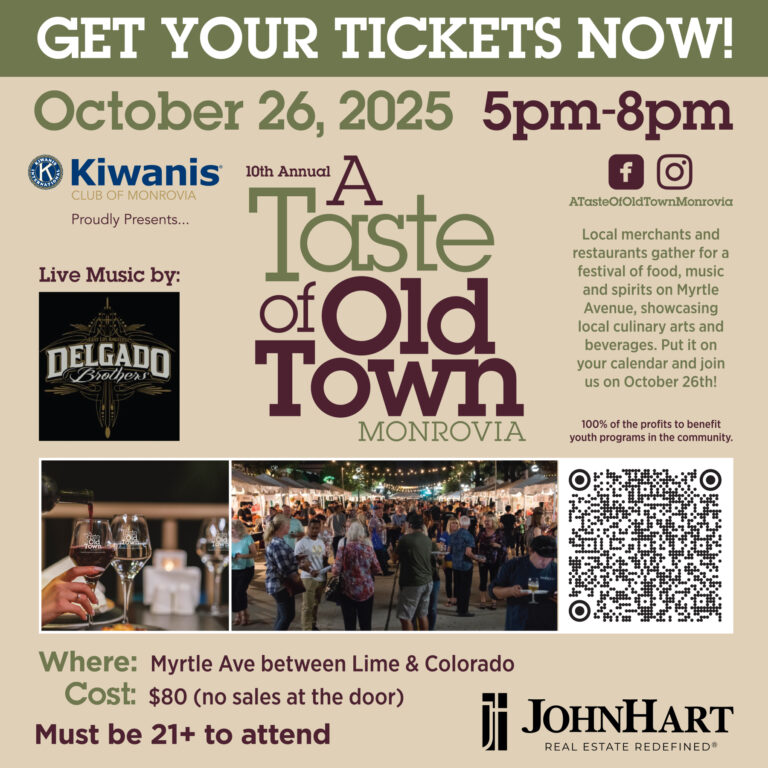 Monrovia Kiwanis presents a Taste of Old TOown