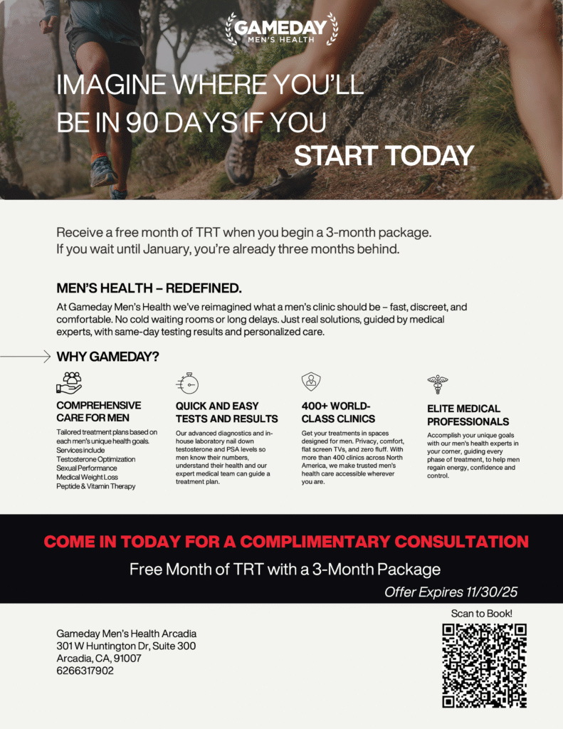 Gameday Mens Health imagine where you'll be in 90 days flyer