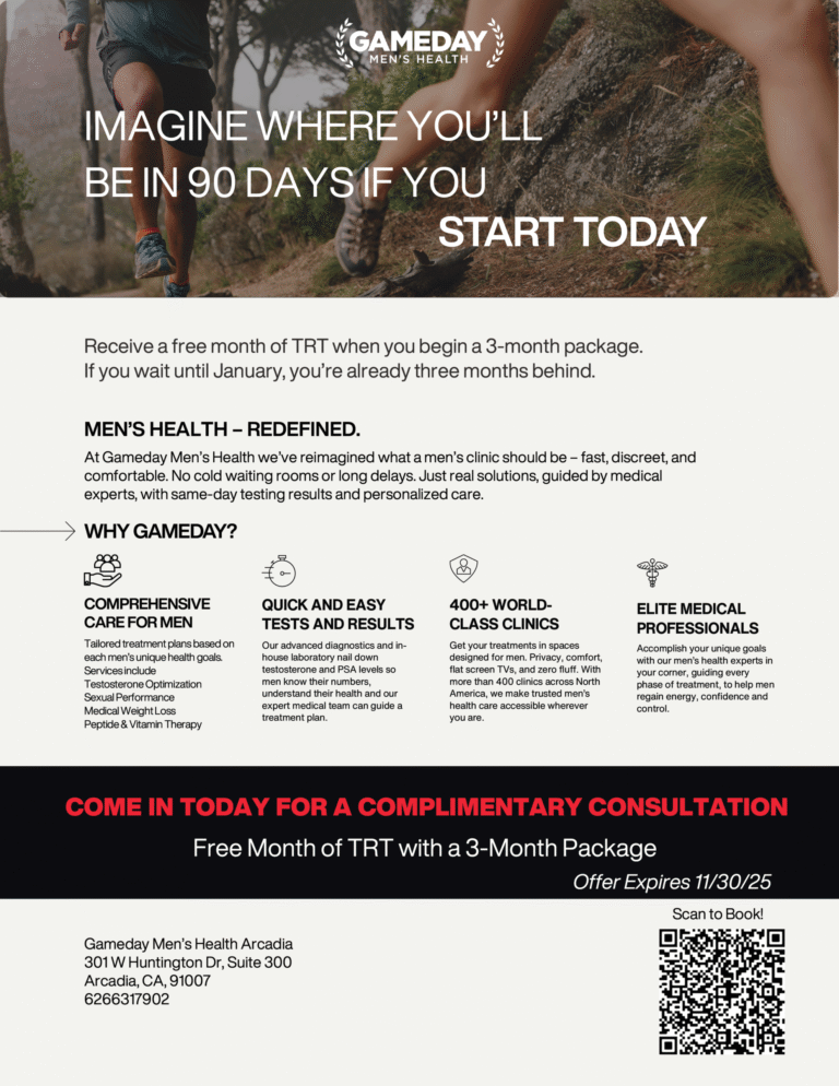 Gameday Mens Health imagine where you'll be in 90 days flyer