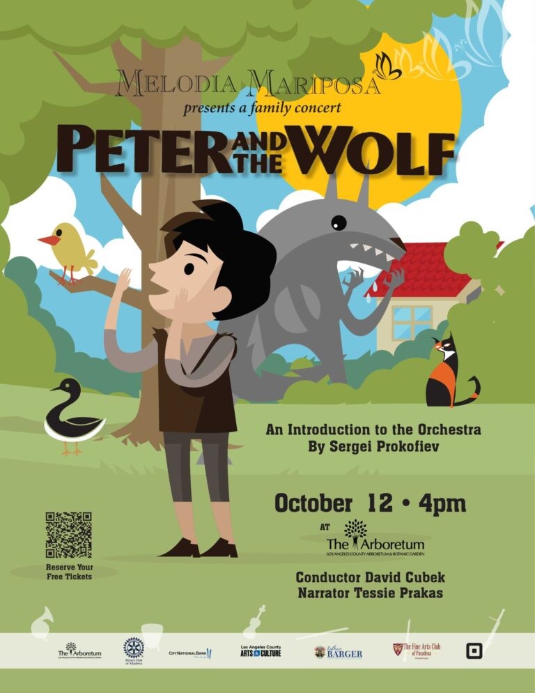 Melodia Mariposa presents Peter and the Wolf concert on October 12th