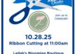 ribbon cutting flyer for Leilah's Blooming Boutique
