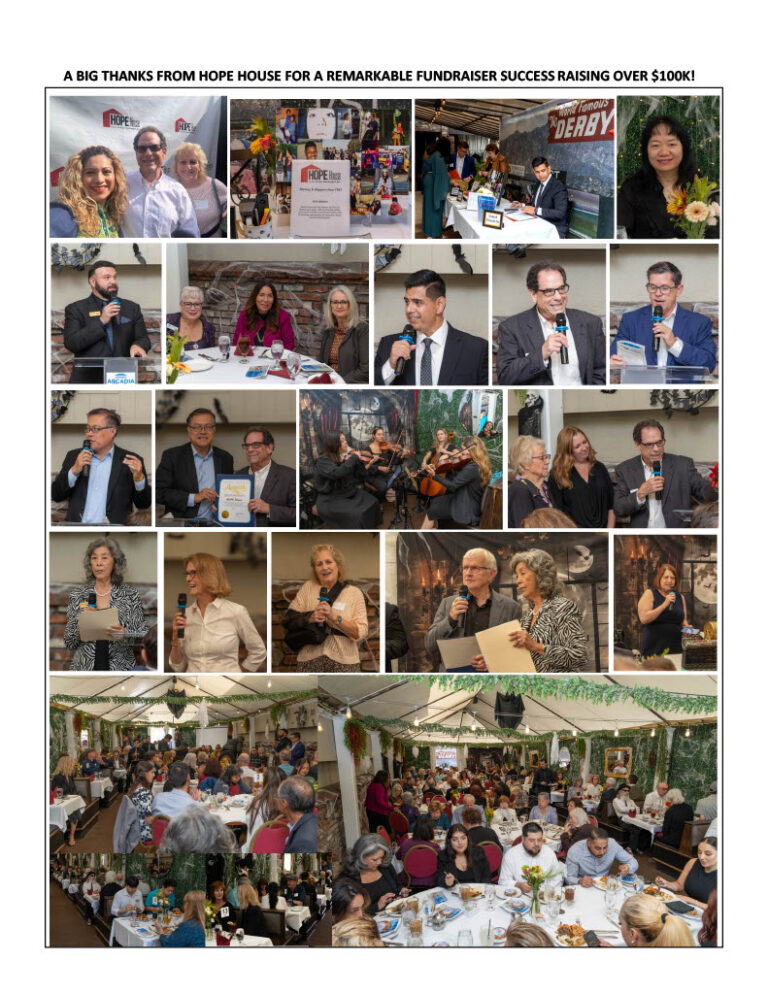 a collage of photos from the Hope House fundraiser