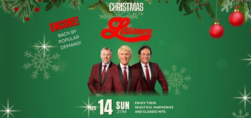 the Lettermen at Arcadia Performing Arts Center concert banner