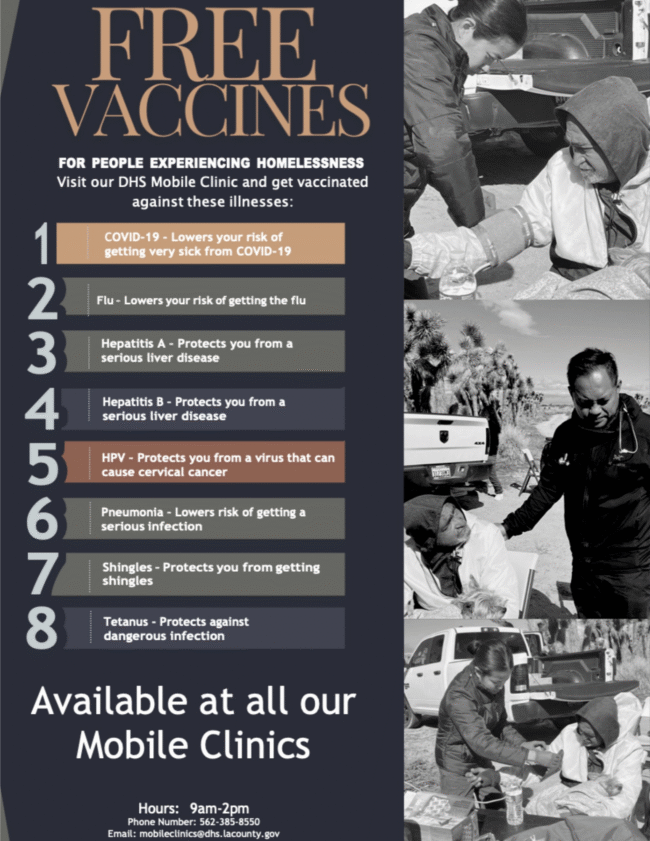 Vaccine Flyer_Eng free mobile vaccination clinic flyer in English
