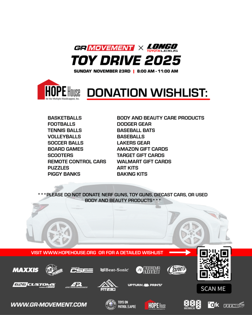toy drive for hope house flyer with Longo Toyota