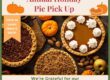 The Kensington pie pick up for the holidays flyer featuring different types of opie