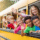 a group of children in a school bus