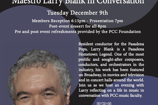 Larry Blank in conversation flyer from Melodia Mariposa