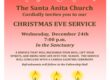 Christmas eve service at the Santa Anita Church