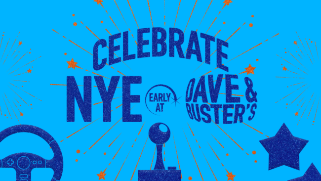 Dave & Buster's New Year's Eve parties banner
