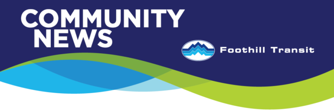 Foothill Transit Community News banner Foothill Transit community news banner