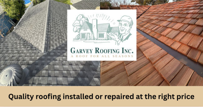 Garvey Roofing postcard