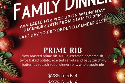 Twohey's christmas family dinner for December 24th