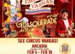 Circus Vargas in Arcadia flyer with times and dates