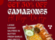 Cabrera's Wednesday special for February featuring camarones al mojo de ajo