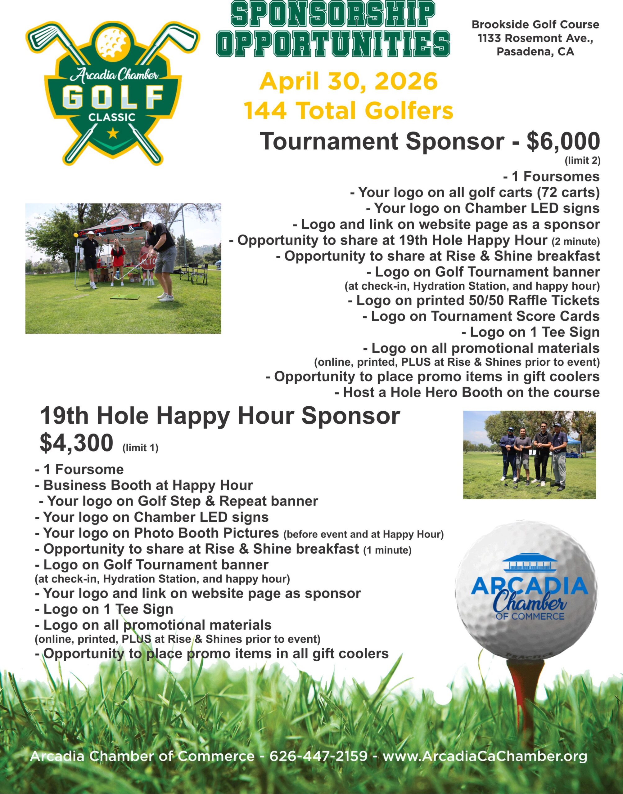 Golf Tournament Sponsorships - 2026 pg1 golf tournament sponsorship opportunities for 2026 page 1