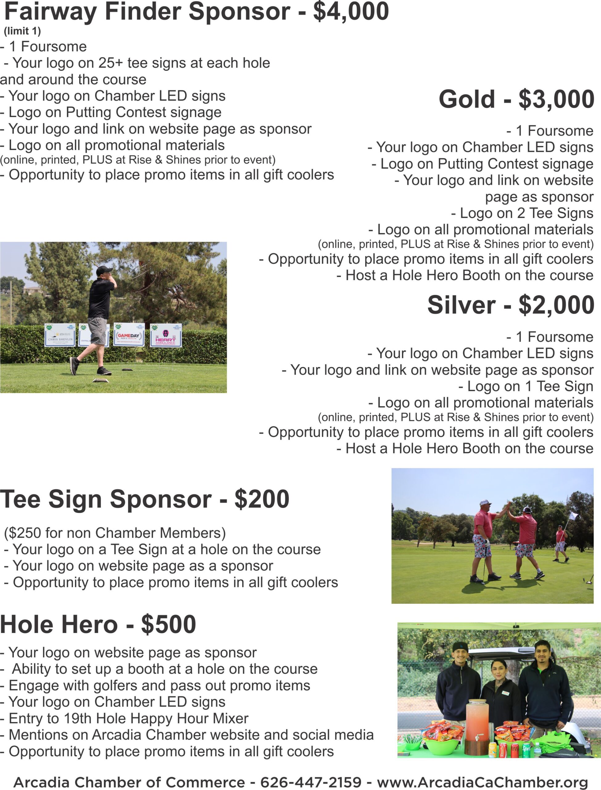 Golf Tournament Sponsorships - 2026 pg2 golf tournament sponsorship opportunities for 2026
