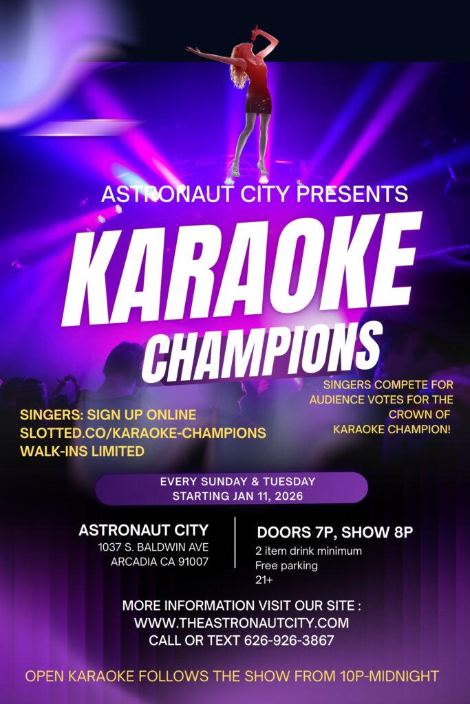 astronaut city karaoke champions flyer 