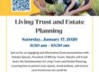 Foothill Credit Union living trust and estate planning webinar flyer for January 17