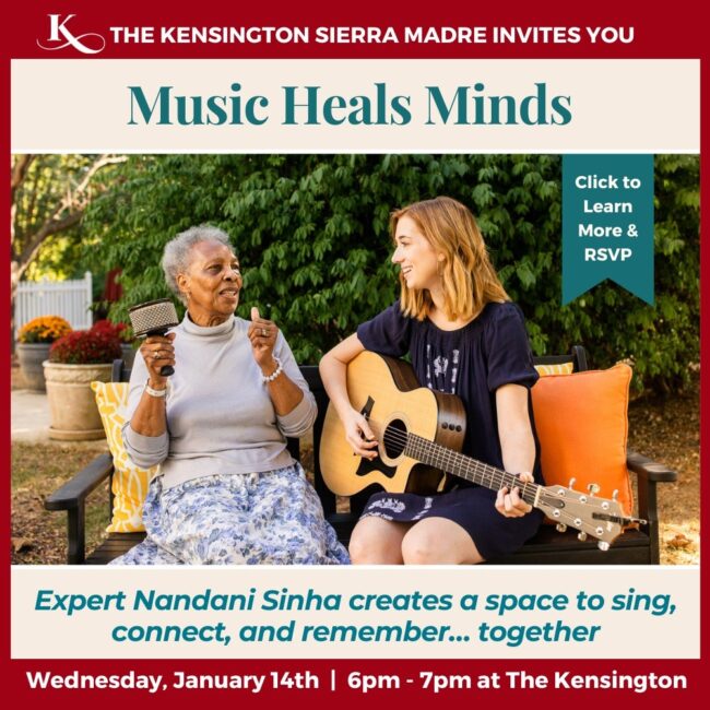 music heals minds event at the Kensington Sierra Madre
