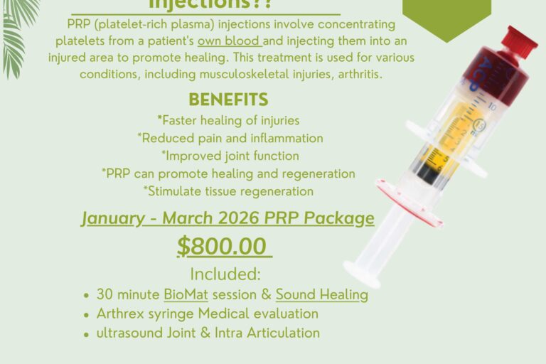 what are PRP injections information flyer from LALIM Health