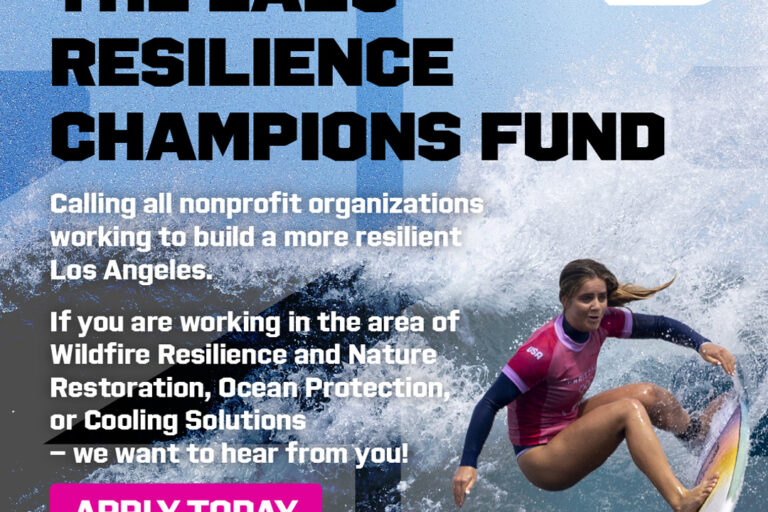 LA28 Reilience Chambpions Fund flyer of information