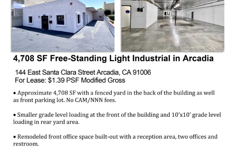 144 E Santa Clara property from Top Commercial Realty