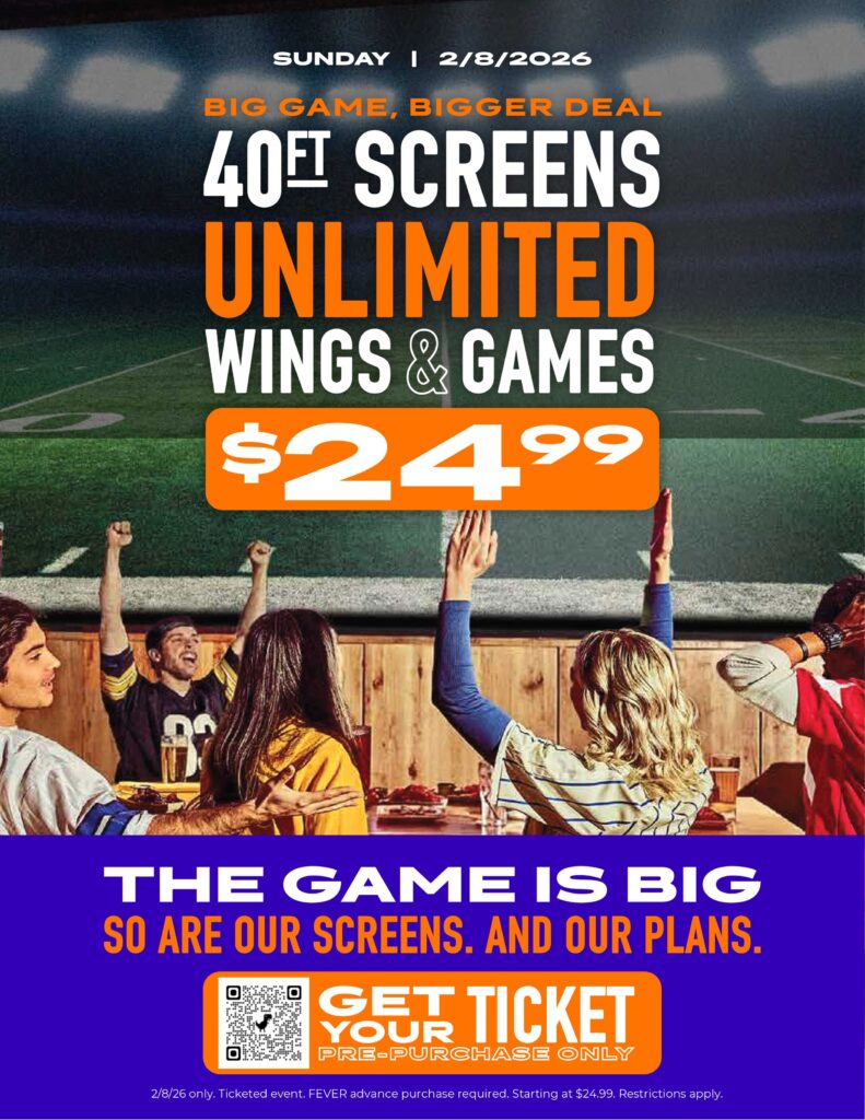 big game day experience from Dave & Buster's for Super Bowl Sunday