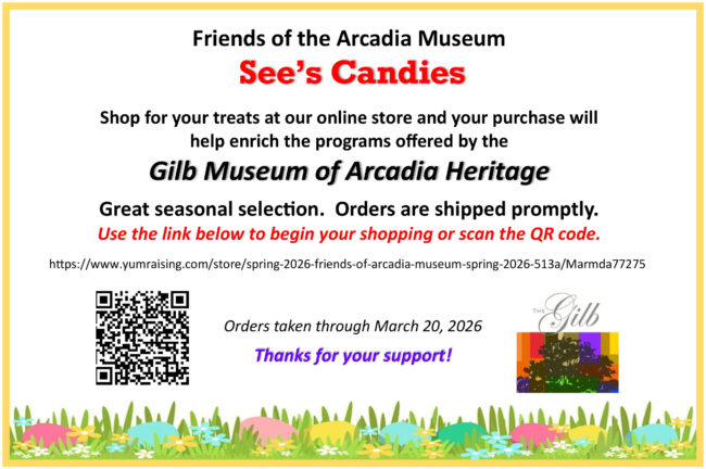 Friends of the Arcadia Museum See's Candy fundraiser
