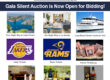Barnhart School auction now open flyer showing a collage of items for sale