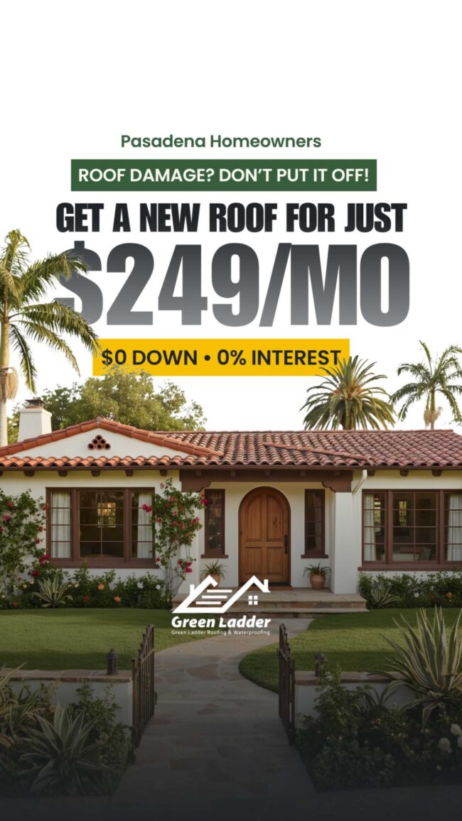 Green-Ladder-post-1 Green Ladder Roofing $249 a month for a new roof flyer