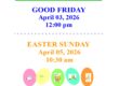 holy week services at Santa Anita Church flyer