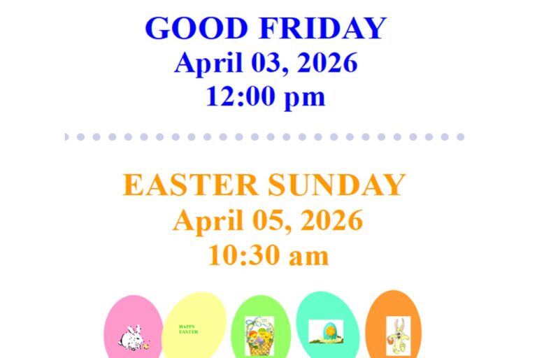 holy week services at Santa Anita Church flyer