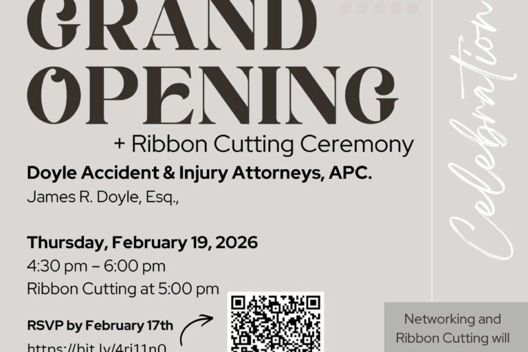 James Doyle grand opening flyer