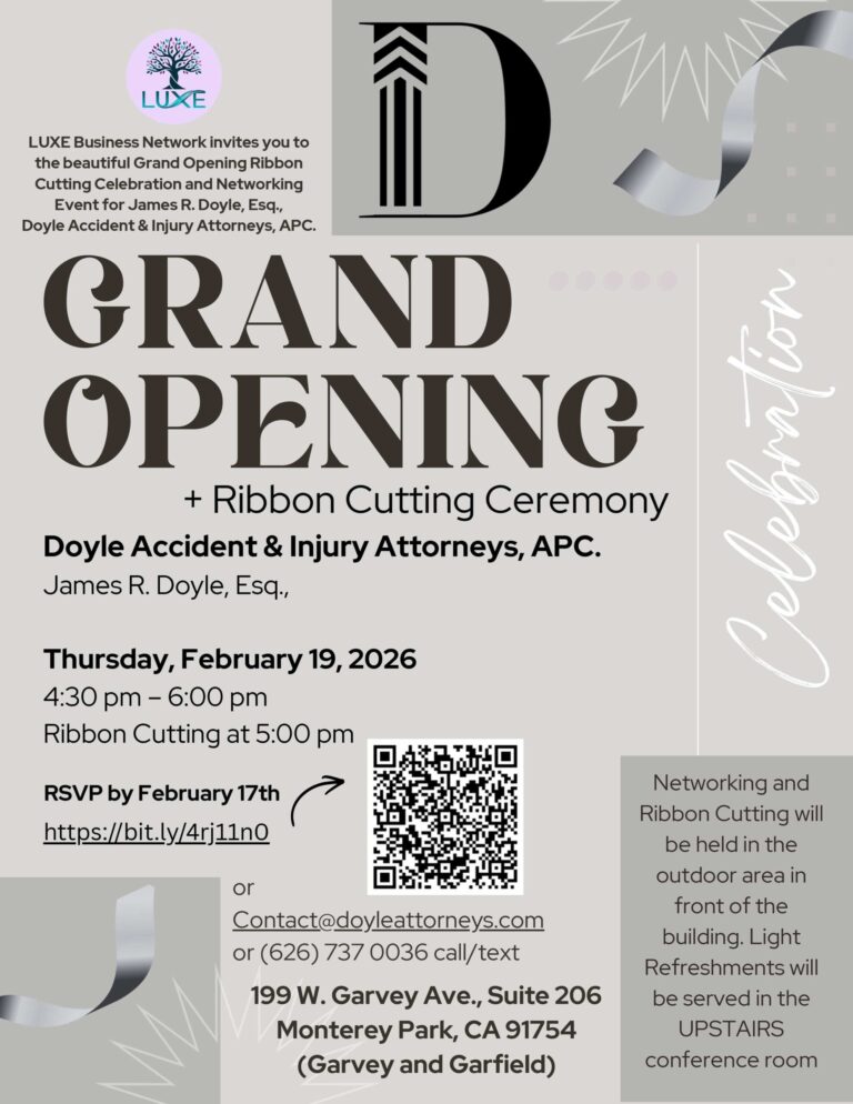 James Doyle grand opening flyer