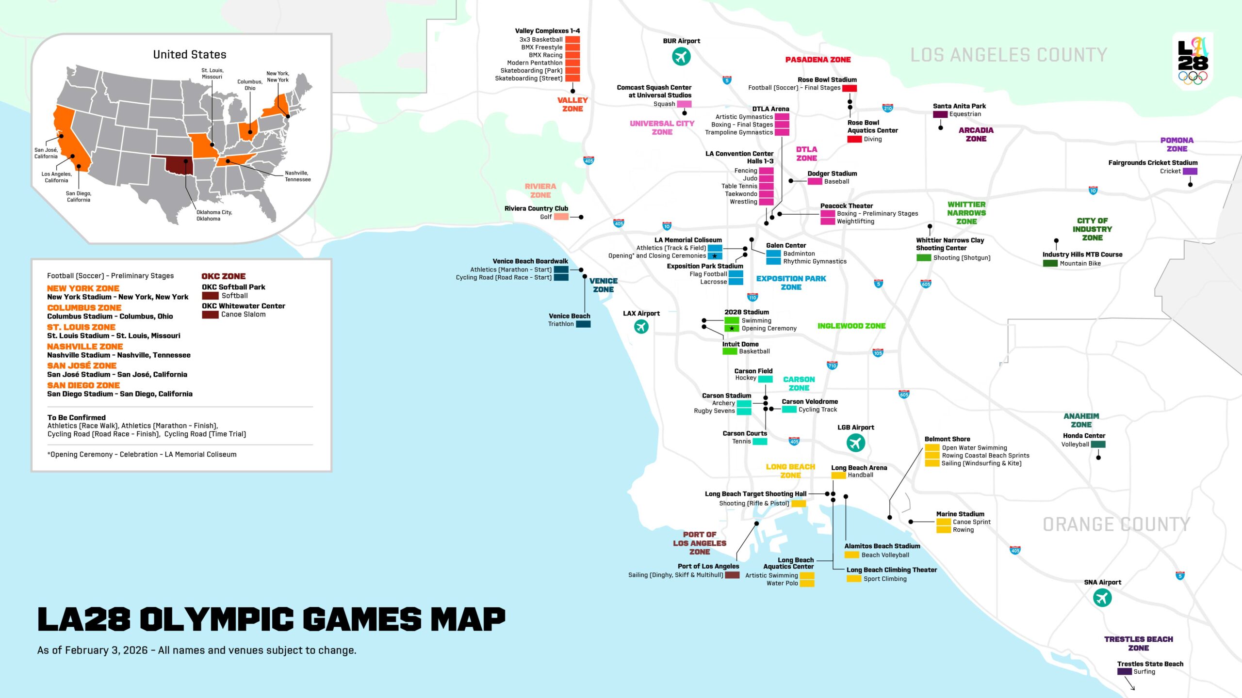 LA28 Olympics game map