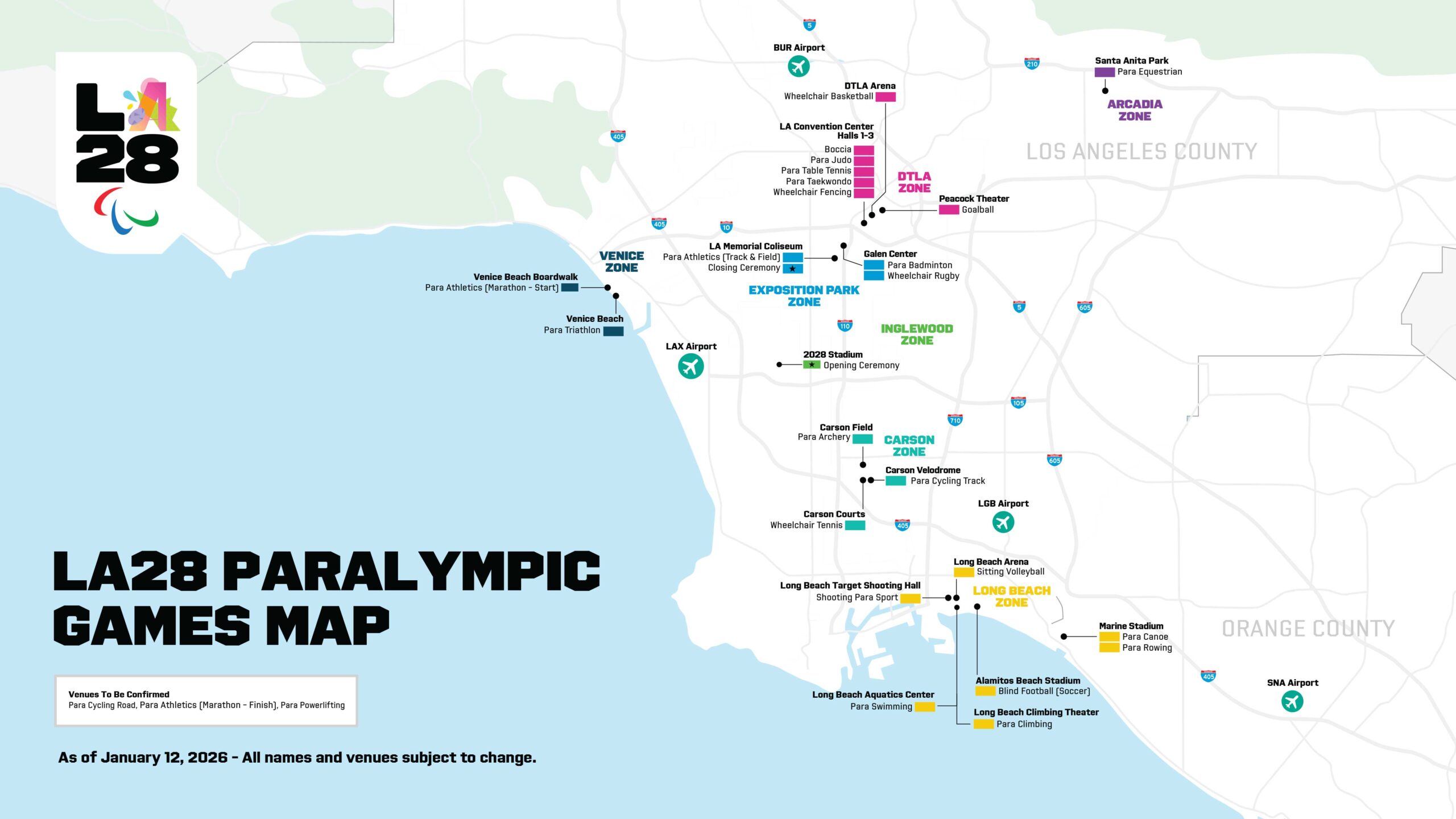 map for the paralympic games 2028