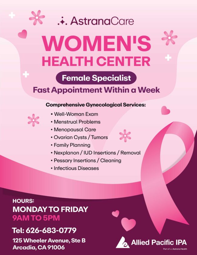 Womens-Health-Center-flyer_102102026_AP-logo AstranaCafe women's health center now open