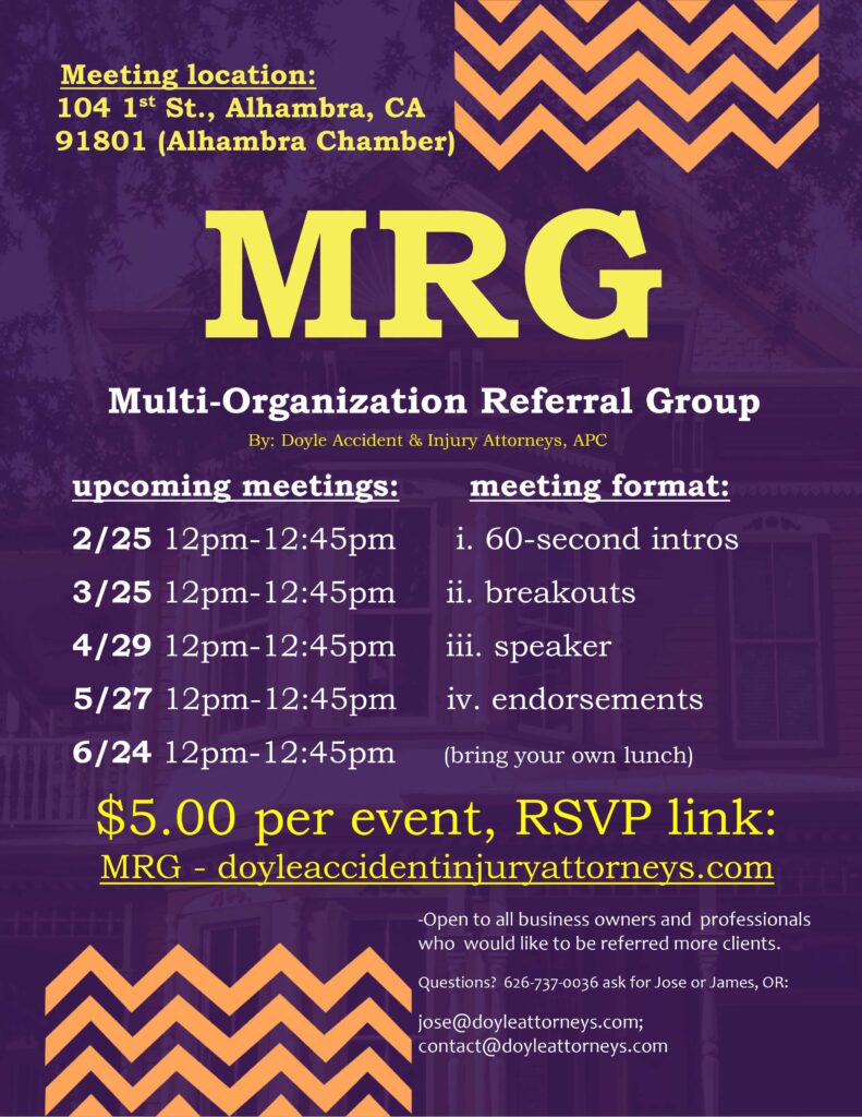 multi organizational referral group networking from James Doyle
