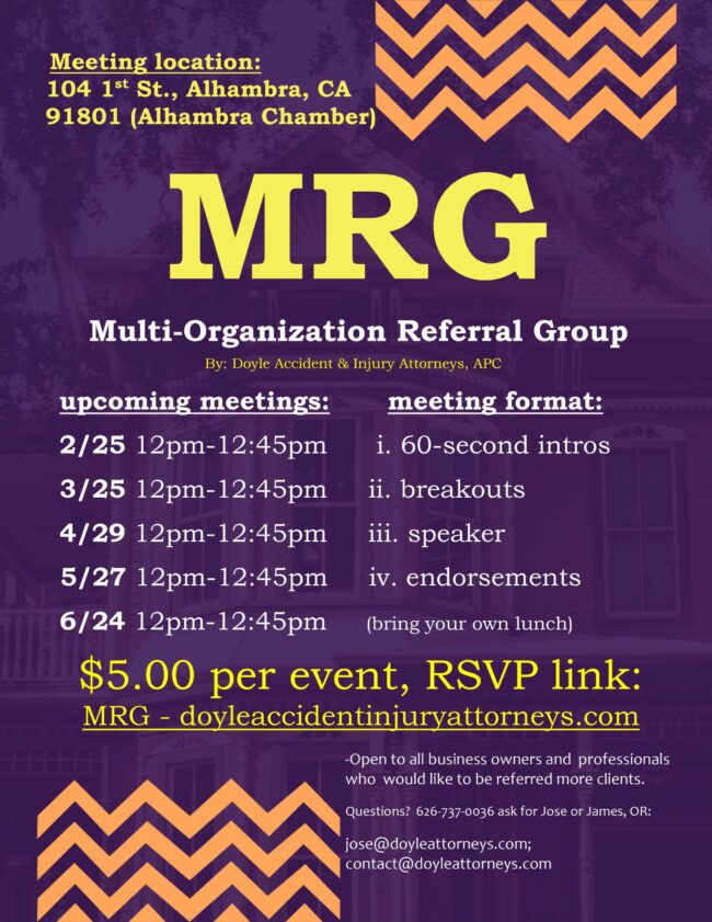 multi organizational referral group networking from James Doyle