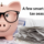 smart moves for tax season banner with a piggy bank wearing glasses