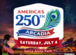 celebrate America's 250th anniversary at Santa Anita Park with the City of Arcadia